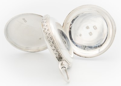 Lot 11 - A silver large full hunter key wind fusee lever pocket watch by B. Stein & Co Edinburgh.