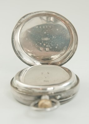 Lot 13 - A .935 silver cased crown wind Swiss chronograph pocket watch.