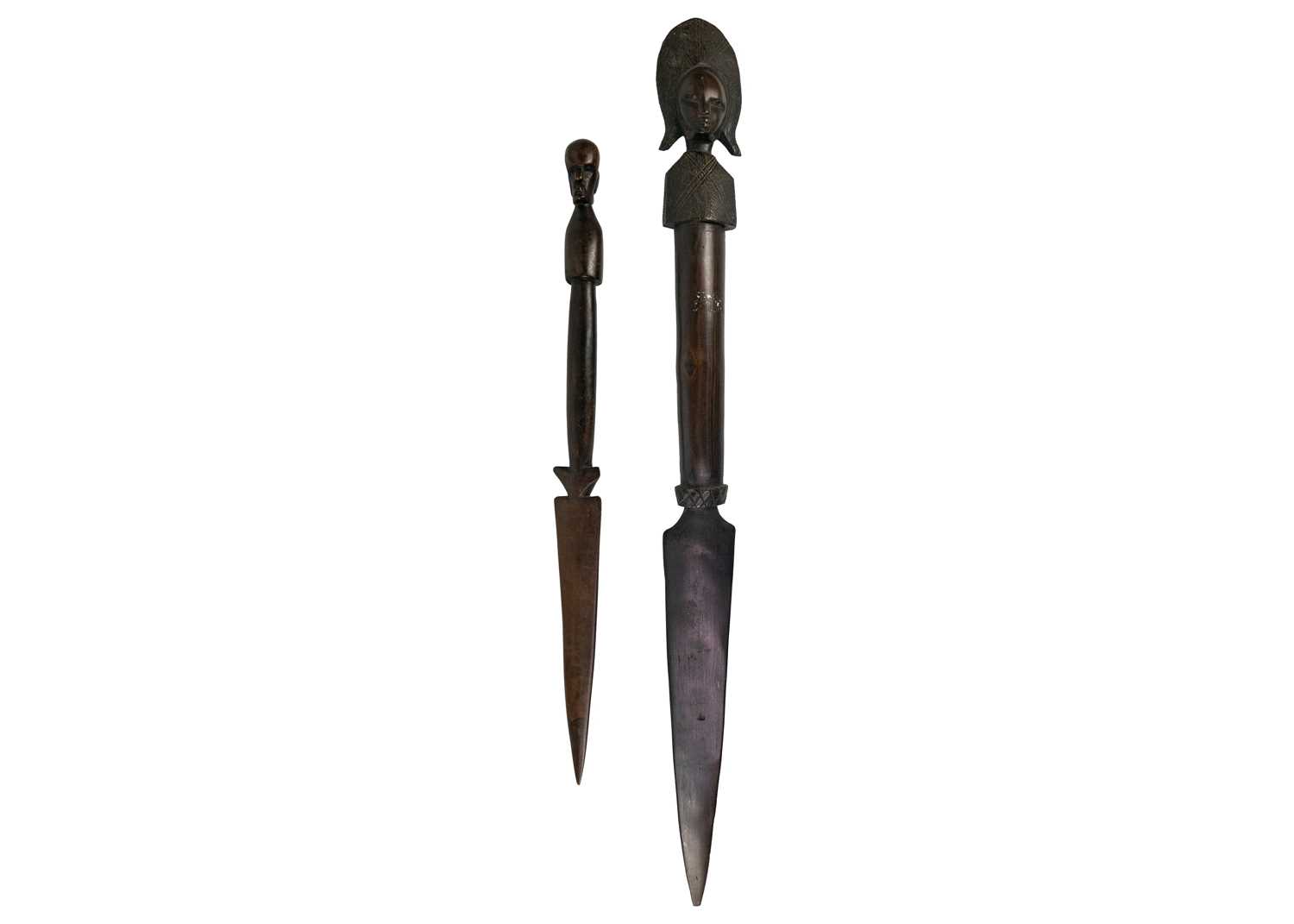 Lot 219 - An African wooden spear.