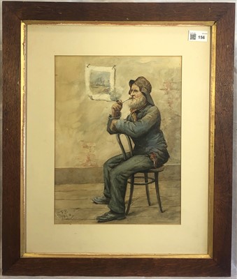 Lot 156 - Newlyn School,19th Century 'Old Salt', after...