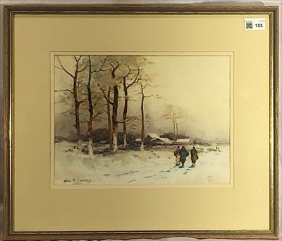 Lot 155 - John Rankine BARCLAY (1884-1964) Winter Snow...