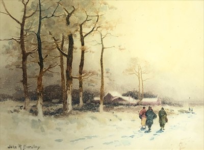 Lot 155 - John Rankine BARCLAY (1884-1964) Winter Snow...