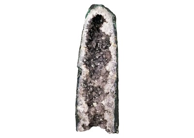 Lot 121 - A tall freestanding 'cathedral' amethyst geode.