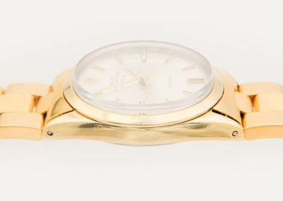 Lot 101 - ROLEX - An Oyster Perpetual Air-King Precision gold-capped gentleman's bracelet wristwatch.