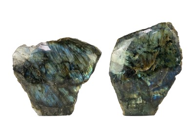 Lot 178 - Two polished Labradorite free form mineral specimens.