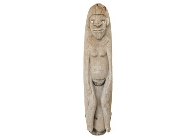 Lot 207 - A large African wood carved female figure.