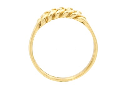 Lot 33 - A Victorian 18ct keeper ring.