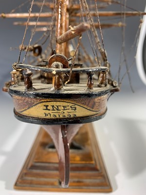 Lot 122 - Model Ship - a model of a four masted barque,...