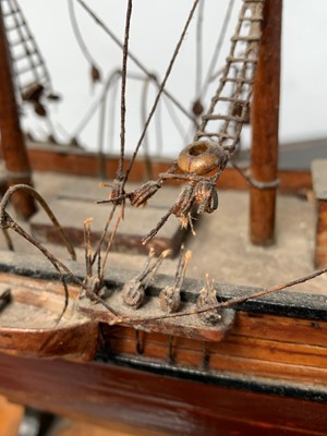 Lot 122 - Model Ship - a model of a four masted barque,...