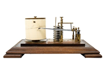 Lot 301 - A late Victorian rosewood cased barograph.