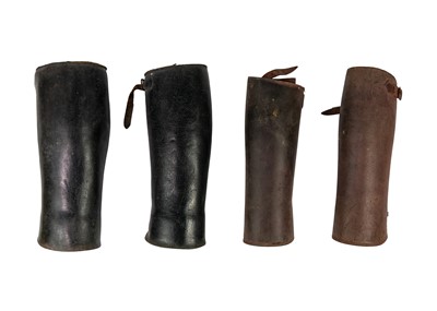 Lot 88 - A pair of early tan leather motorcycling boots.