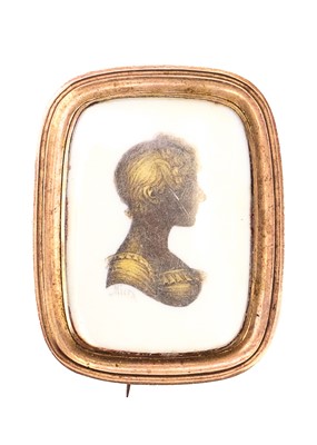 Lot 270 - A George III miniature silhouette portrait by John Miers (1756-1821).