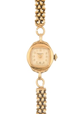 Lot 194 - ROTARY - A 9ct lady's manual wind bracelet wristwatch.