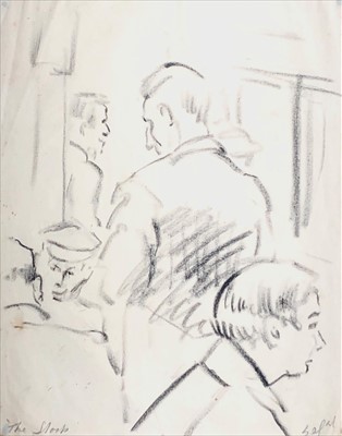 Lot 402 - Hyman SEGAL (1914-2004) 'Sloop Inn' Charcoal...