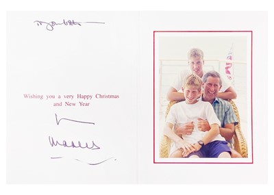 Lot 58 - King Charles III, as The Prince of Wales Royal Christmas card 1998