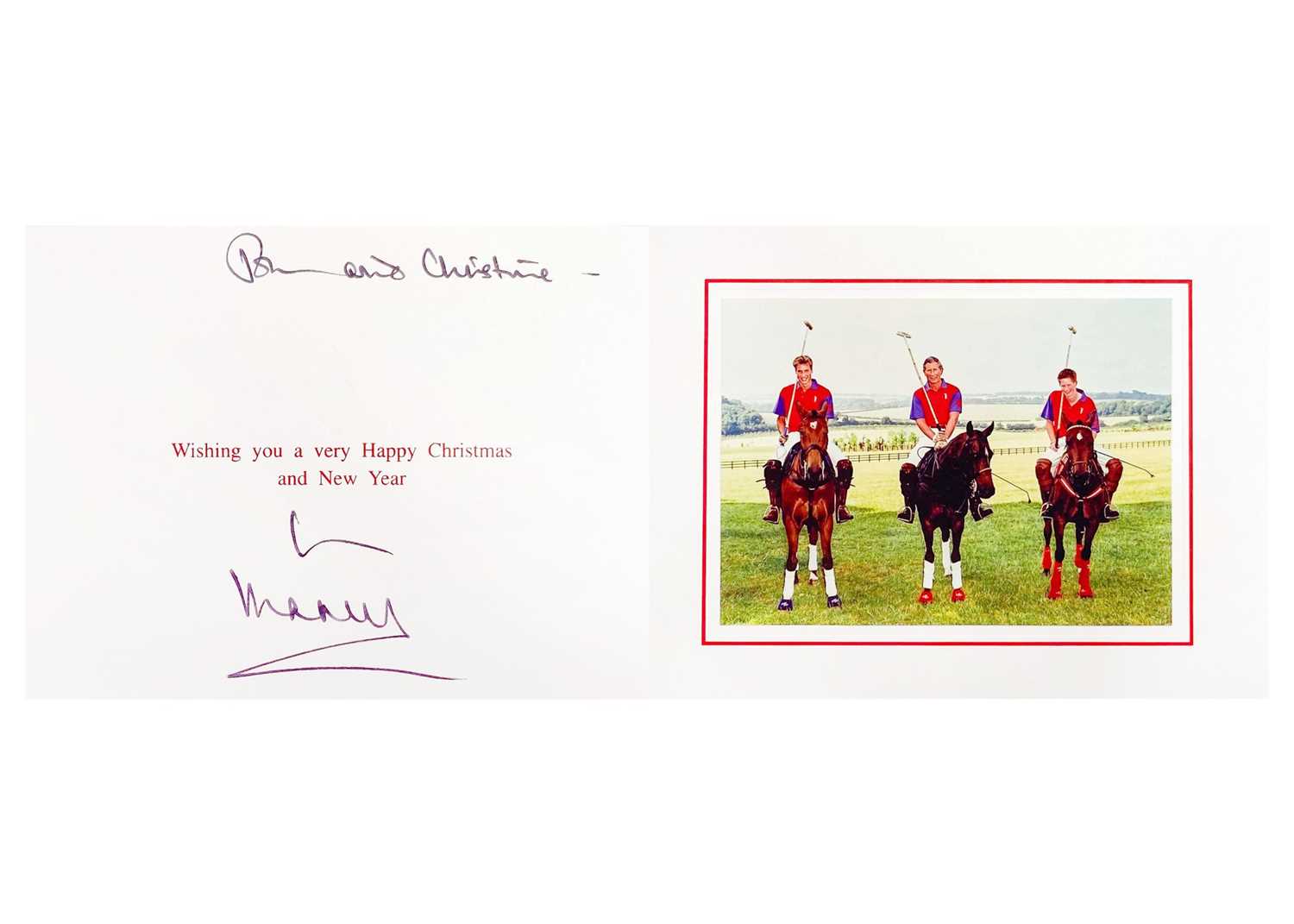 Lot 55 - King Charles III, as The Prince of Wales Royal Christmas card 2001