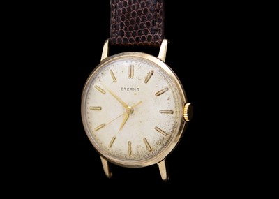 Lot 91 - ETERNA - A 9ct cased 1960's gentleman's manual wind wristwatch.