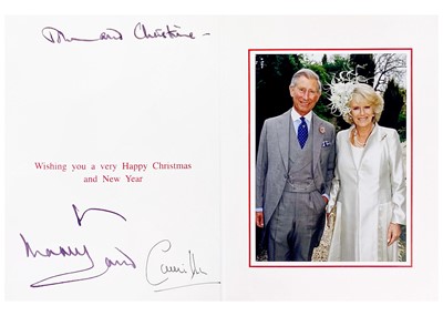 Lot 94 - T.R.H. King Charles  III, and Queen Camilla, as The Prince of Wales & Duchess of Cornwall