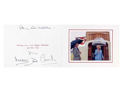 Lot 92 - T.R.H. Charles  III, and Queen Camilla, as The Prince of Wales & Duchess of Cornwall