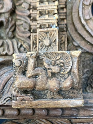 Lot 66 - An Indian hardwood panel.