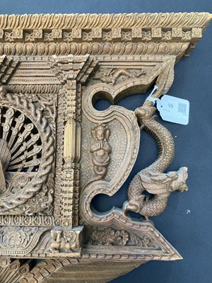 Lot 66 - An Indian hardwood panel.