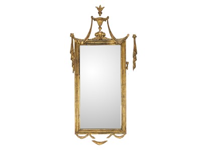 Lot 483 - A 20th century gesso gilt mirror.