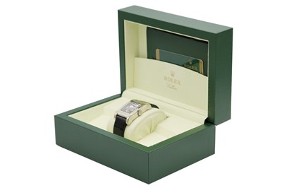 Lot 115 - ROLEX - A Cellini Prince 18ct white gold gentleman's manual wind wristwatch, ref. 5443/9.
