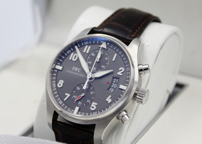 Lot 150 - IWC - A Spitfire Chronograph stainless steel gentleman's automatic wristwatch ref. 3878.
