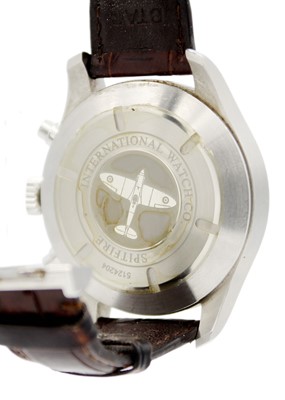 Lot 150 - IWC - A Spitfire Chronograph stainless steel gentleman's automatic wristwatch ref. 3878.