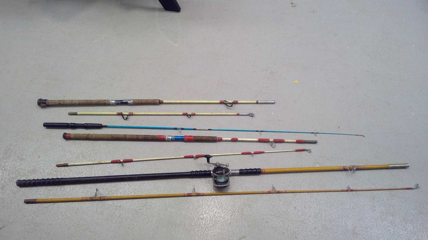 Lot 265 - Four, Vintage Sea Fishing Rods and an