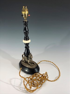 Lot 18 - An early 20th century ebonised wood and ivory...