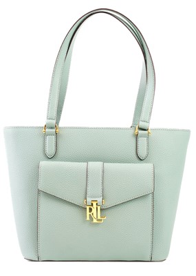 Lot 312 - A Ralph Lauren pale blue leather 'Evonne Shopper' handbag.