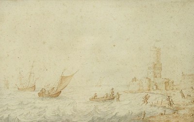 Lot 553 - Attributed to Jan PORCELLIS (c.1584-1632)