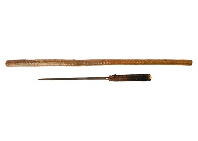 Lot 1303 - A late 19th century sword stick.