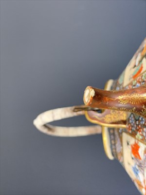 Lot 967 - A Japanese Satsuma teapot, Meiji Period,...