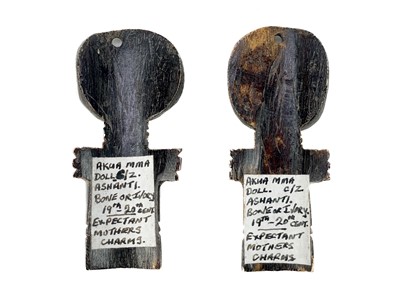 Lot 226 - A small bone Ashanti fertility doll.