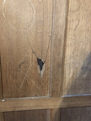 Lot 3520 - A French walnut armoire, 20th century, with a...