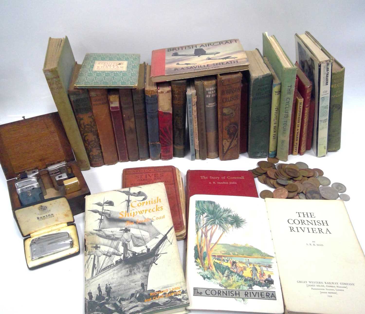 Lot 83 - A selection of books, lighters and English