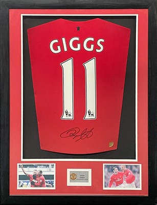 Lot 944 - Ryan Giggs signed shirt - framed