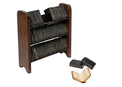 Lot 4 - The Miniature Works of William Shakespeare in original wooden bookcase.