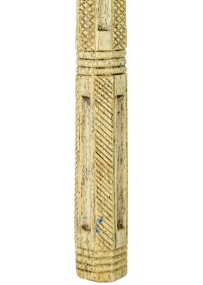 Lot 17 - A 19th century whale bone walking stick.
