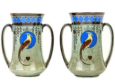 Lot 359 - A small Barum Ware Arts and Crafts vase retailed by Liberty.