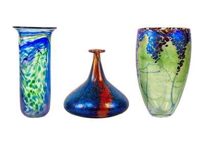 Lot 462 - Siddy Langley, three studio glass pieces.