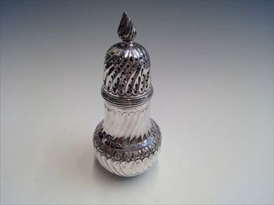Lot 2027 - A late Victorian silver sugar dredger 3.3oz