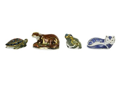 Lot 398 - Four Royal Crown Derby paperweights.