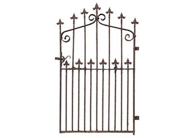 Lot 555 - A 19th century wrought and cast iron pedestrian gate.