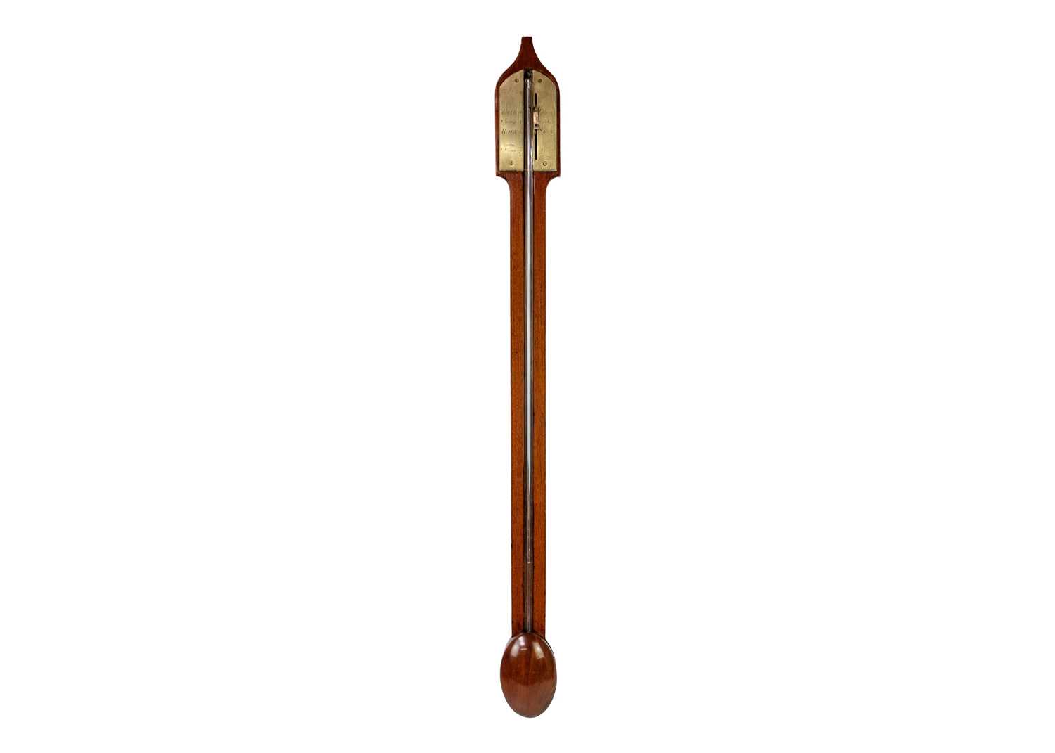 Lot 1632 - A mahogany mercury stick barometer.