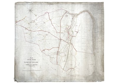 Lot 112 - 'Plan of the Roads in the Parish of Phillack in the County of Cornwall,'