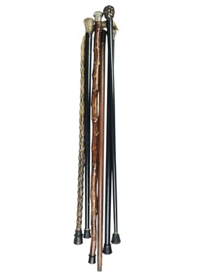Lot 87 - A Victorian ebonised walking cane.