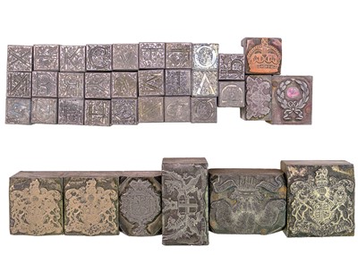Lot 10 - An interesting collection of metal printing blocks.
